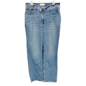 Abercrombie & Fitch Women's Straight Leg Jeans in Light Blue Wash